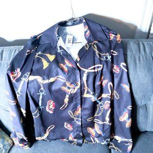 Multi-Colored Button Down Blouse